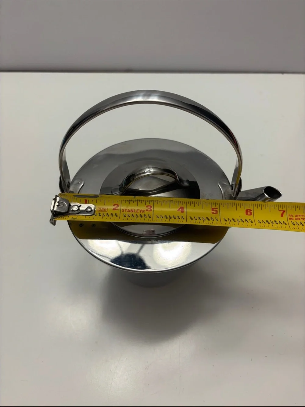 Stainless Steel Teapot with Handle - Silver